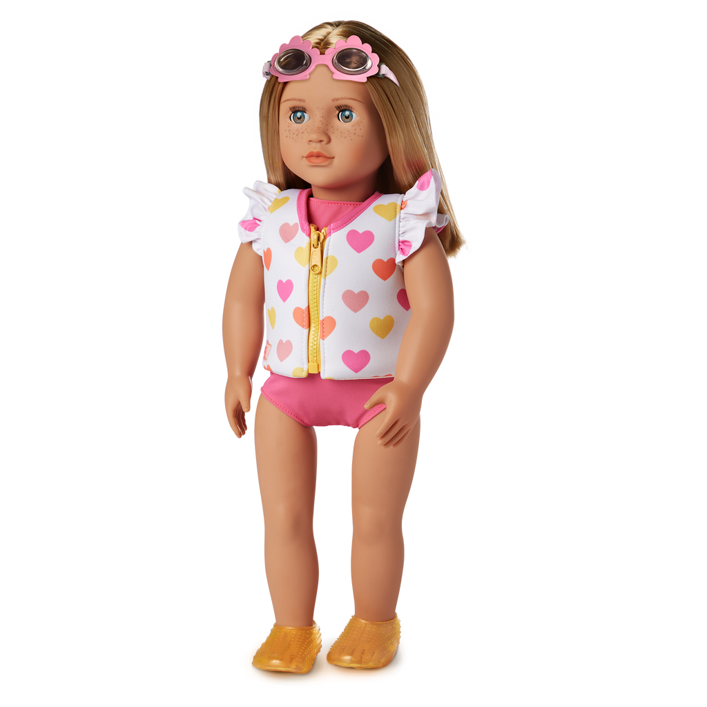 Love to Swim - Swimwear for 46cm Dolls - Beach Clothing for Dolls - Our Generation