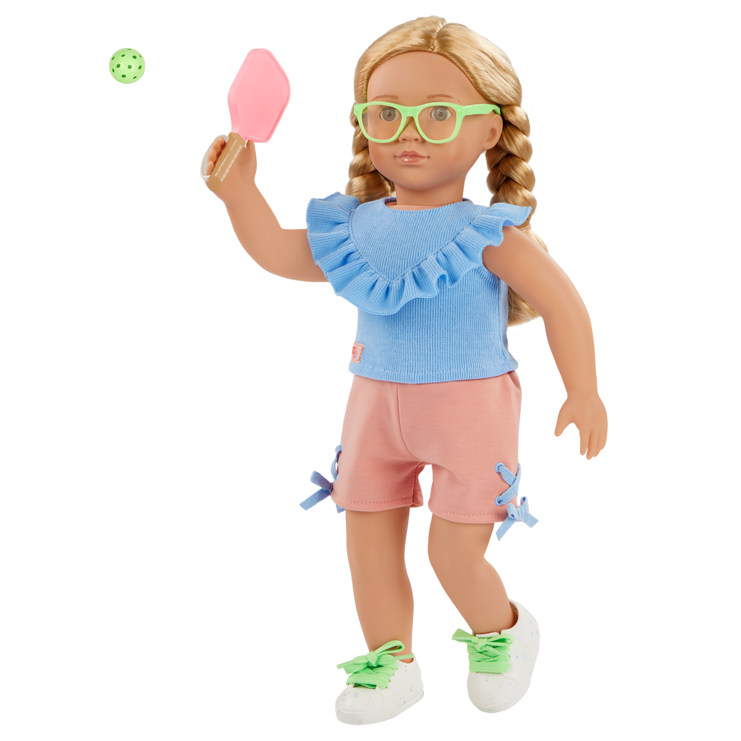 Serve with Love  - Pickleball Outfit for 46cm Dolls - Doll Clothes - Shorts & Top - Our Generation UK