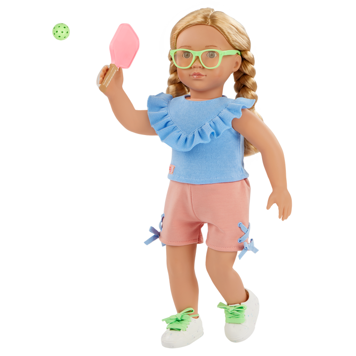 Serve with Love  - Pickleball Outfit for 46cm Dolls - Doll Clothes - Shorts & Top - Our Generation UK