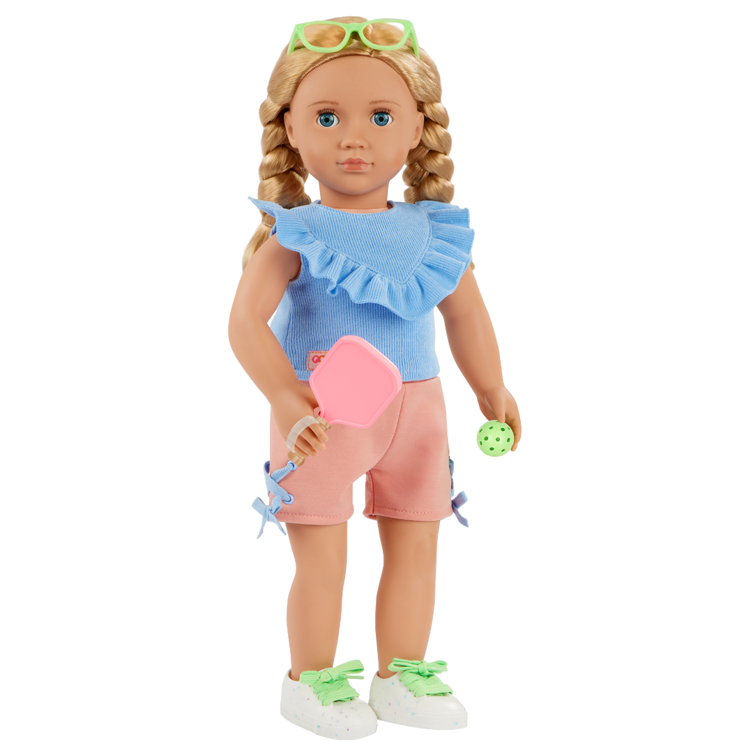 Serve with Love  - Pickleball Outfit for 46cm Dolls - Doll Clothes - Shorts & Top - Our Generation UK