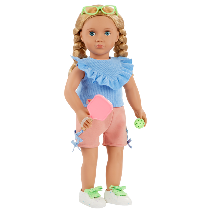 Serve with Love  - Pickleball Outfit for 46cm Dolls - Doll Clothes - Shorts & Top - Our Generation UK