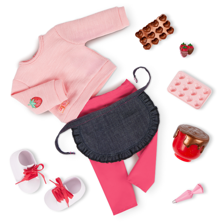 Ready for Chocolate - Baking Outfit for OG Dolls - Outfit with Baking Accessories - Our Generation UK