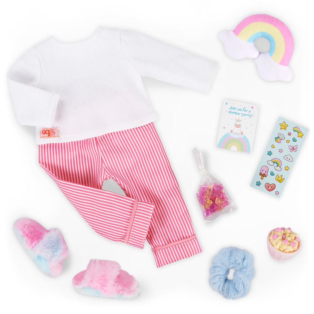 Slumber Magic - 46cm Doll Pyjama Set - PJ's & Sleepover Accessories - Doll Clothes - Our Generation