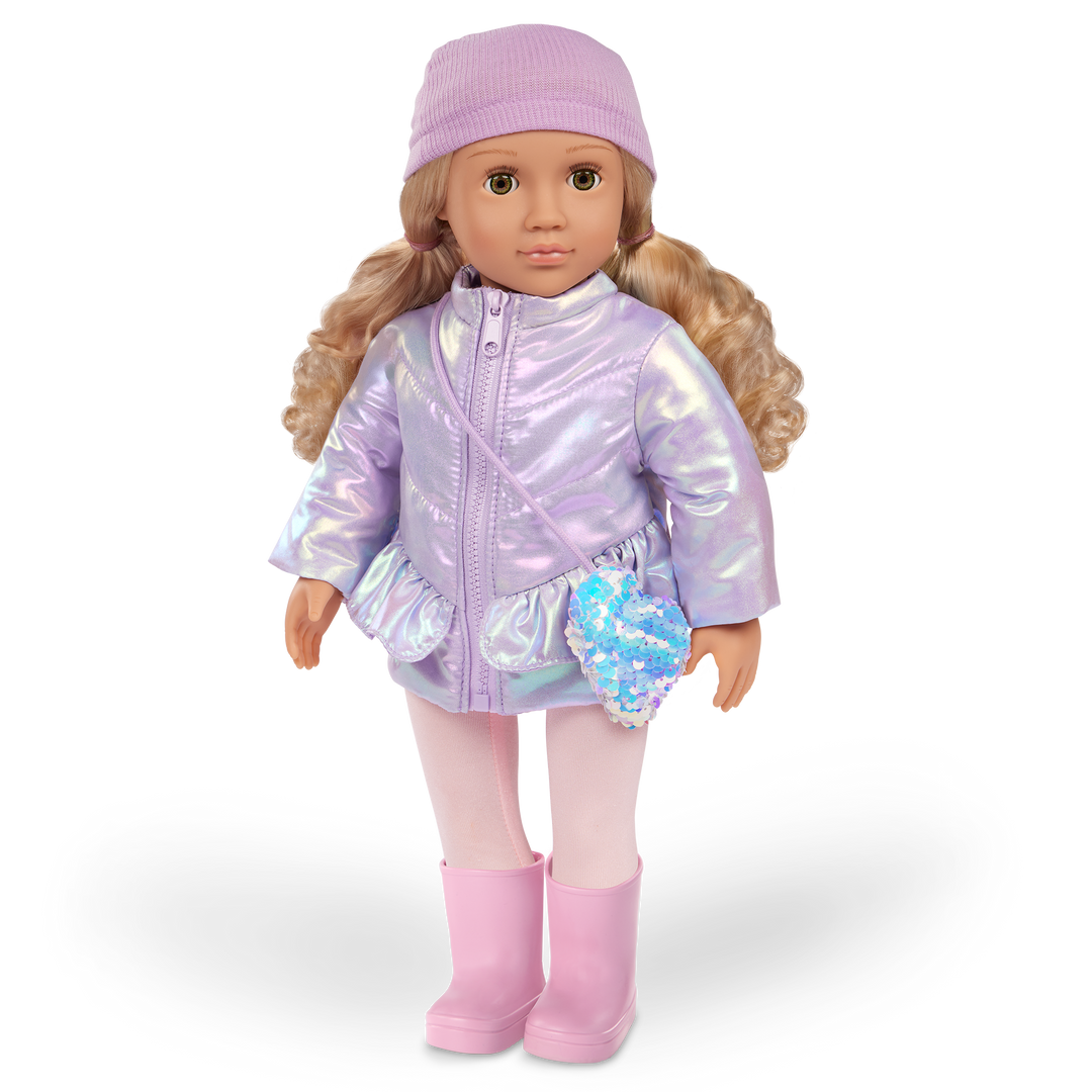 Wintery Glam - Coat for 46cm Dolls - Winter Doll Clothes - Our Generation UK