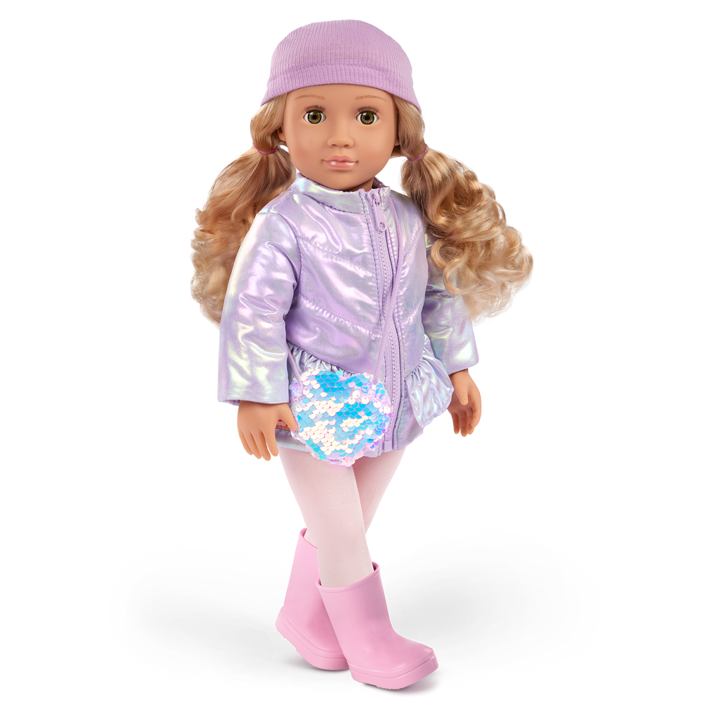 Wintery Glam - Coat for 46cm Dolls - Winter Doll Clothes - Our Generation UK