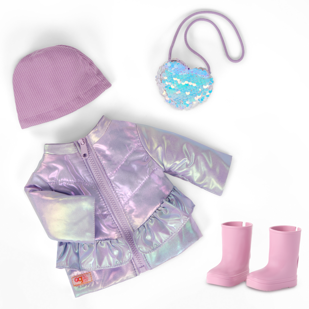 Wintery Glam - Coat for 46cm Dolls - Winter Doll Clothes - Our Generation UK
