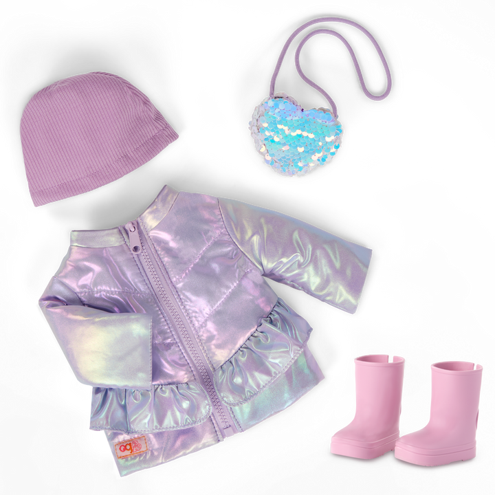 Wintery Glam - Coat for 46cm Dolls - Winter Doll Clothes - Our Generation UK