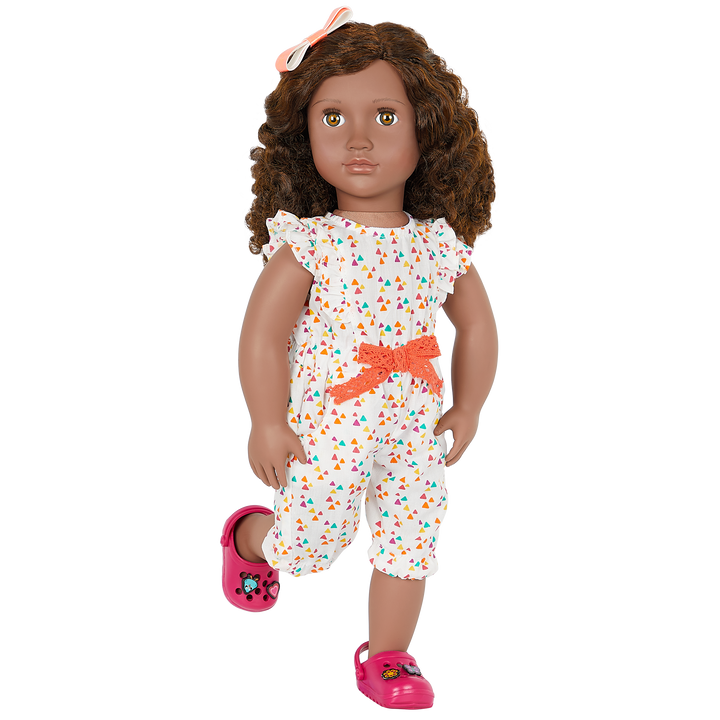 Nahla - 46cm Gardening Doll - OG Doll with Brown Hair & Brown Eyes - Doll with Story Book - Summer Toys - Toys & Gifts for Kids - Our Generation UK