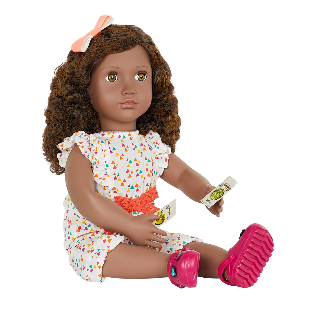 Nahla - 46cm Gardening Doll - OG Doll with Brown Hair & Brown Eyes - Doll with Story Book - Summer Toys - Toys & Gifts for Kids - Our Generation UK