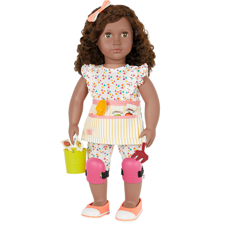 Nahla - 46cm Gardening Doll - OG Doll with Brown Hair & Brown Eyes - Doll with Story Book - Summer Toys - Toys & Gifts for Kids - Our Generation UK