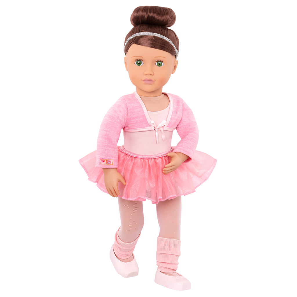 Sydney Lee - 46cm Ballerina Doll & Storybook - Doll with Brown Hair & Green Eyes - Gifts for Kids - Our Generation