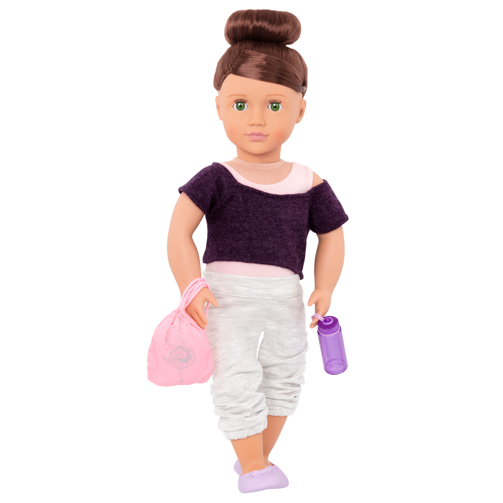 Sydney Lee - 46cm Ballerina Doll & Storybook - Doll with Brown Hair & Green Eyes - Gifts for Kids - Our Generation