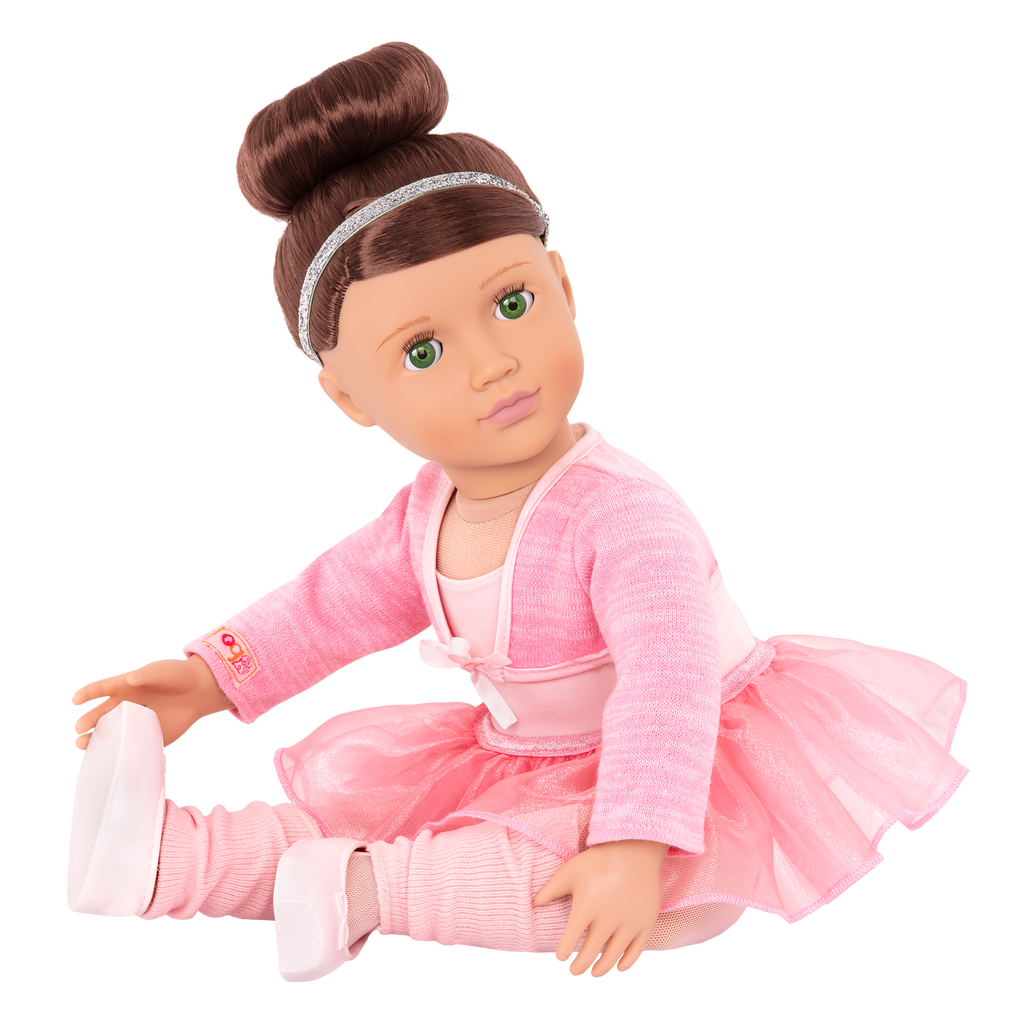 Sydney Lee - 46cm Ballerina Doll & Storybook - Doll with Brown Hair & Green Eyes - Gifts for Kids - Our Generation