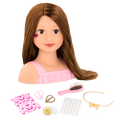 Talia - Doll Styling Head with Brown Hair - Hairstyling Accessoriess - Gift Ideas for Kids - Our Generation UK