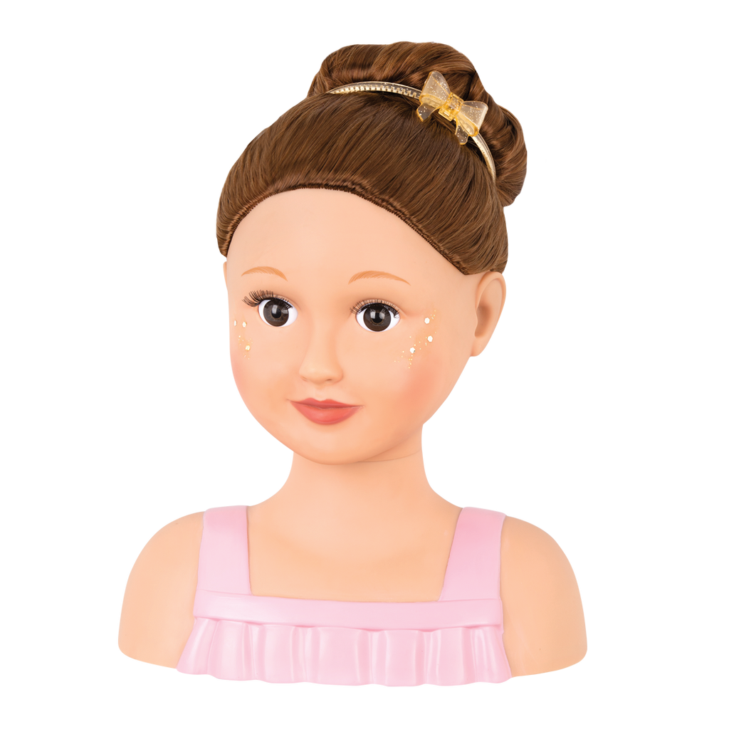 Talia - Doll Styling Head with Brown Hair - Hairstyling Accessoriess - Gift Ideas for Kids - Our Generation UK