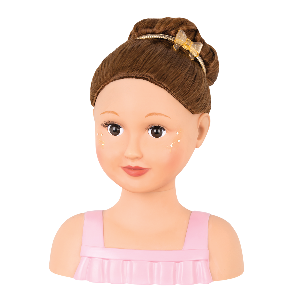 Talia - Doll Styling Head with Brown Hair - Hairstyling Accessoriess - Gift Ideas for Kids - Our Generation UK