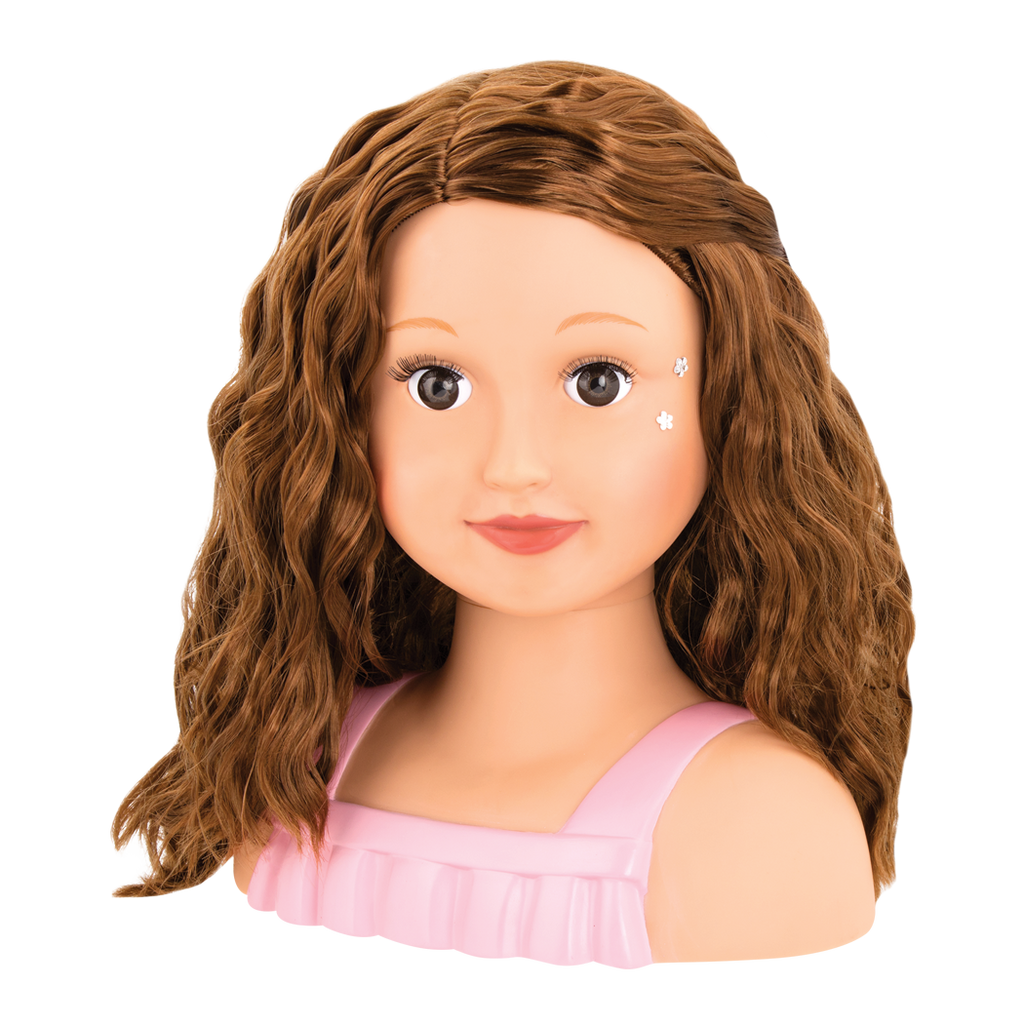 Talia - Doll Styling Head with Brown Hair - Hairstyling Accessoriess - Gift Ideas for Kids - Our Generation UK