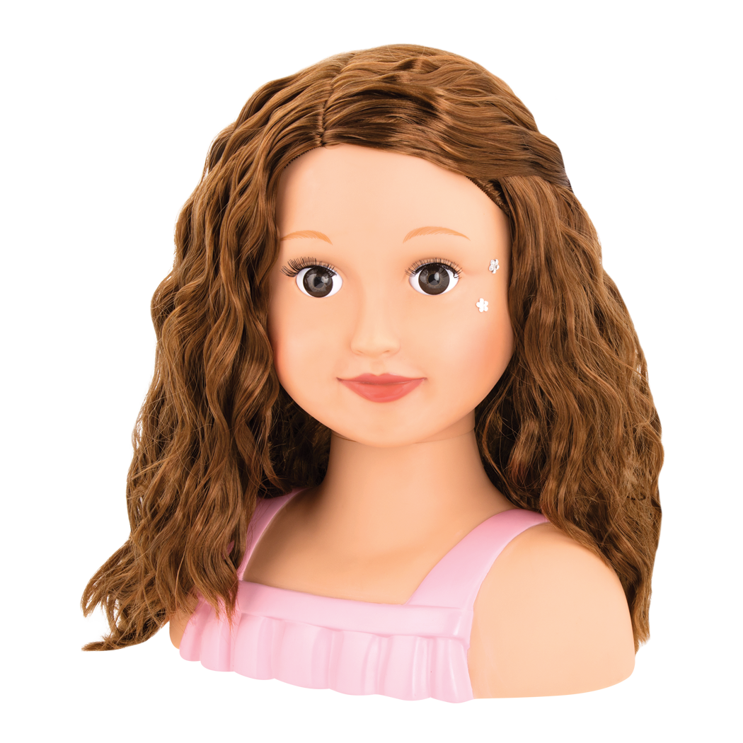 Talia - Doll Styling Head with Brown Hair - Hairstyling Accessoriess - Gift Ideas for Kids - Our Generation UK