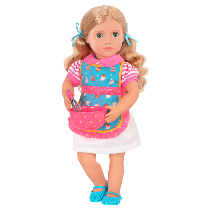 Jenny - 46cm Baking Doll - OG Doll with Blonde Hair & Green Eyes - Baking Accessories for Dolls - Doll & Storybook - Toys & Gifts - Our Generation