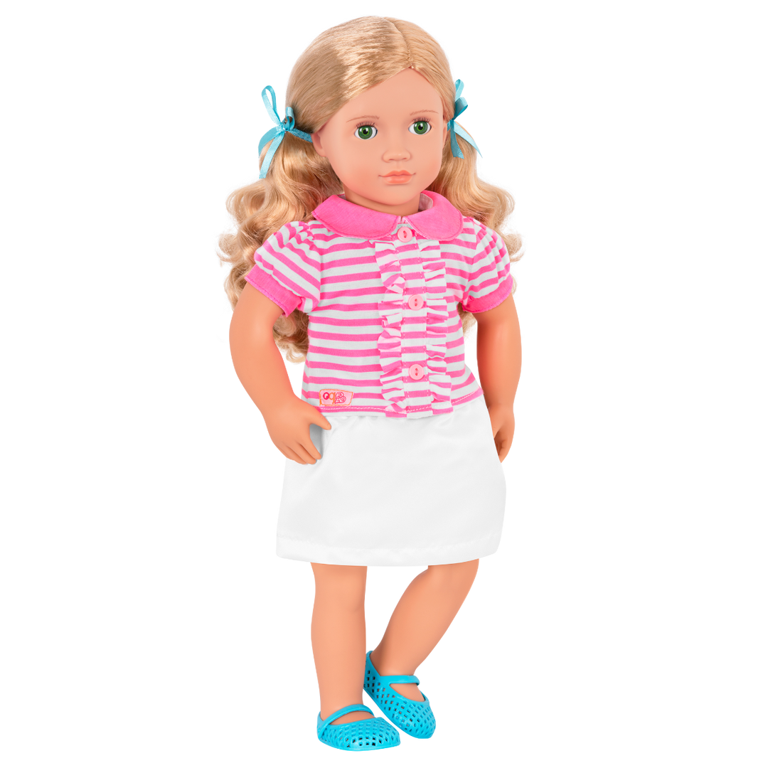 Jenny - 46cm Baking Doll - OG Doll with Blonde Hair & Green Eyes - Baking Accessories for Dolls - Doll & Storybook - Toys & Gifts - Our Generation