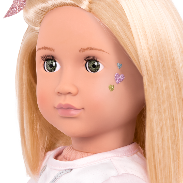 Rosalyn - 46cm OG Doll - Doll with Glitter Tattoo Decorations & Styling Books - Gifts for Kids Ages 3 Years + - Our Generation