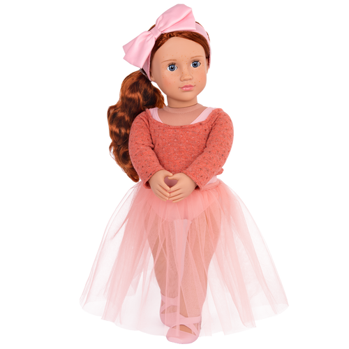 Aubrie - 46cm Ballet Doll - OG Doll with Red Hair & Blue Eyes - Gift Ideas for Kids - Our Generation
