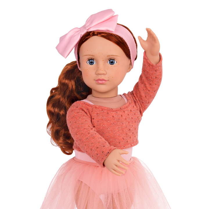 Aubrie - 46cm Ballerina Doll - Doll with Red Hair & Blue Eyes - OG Ballet Doll - Toys & Gifts for Children - Our Generation UK