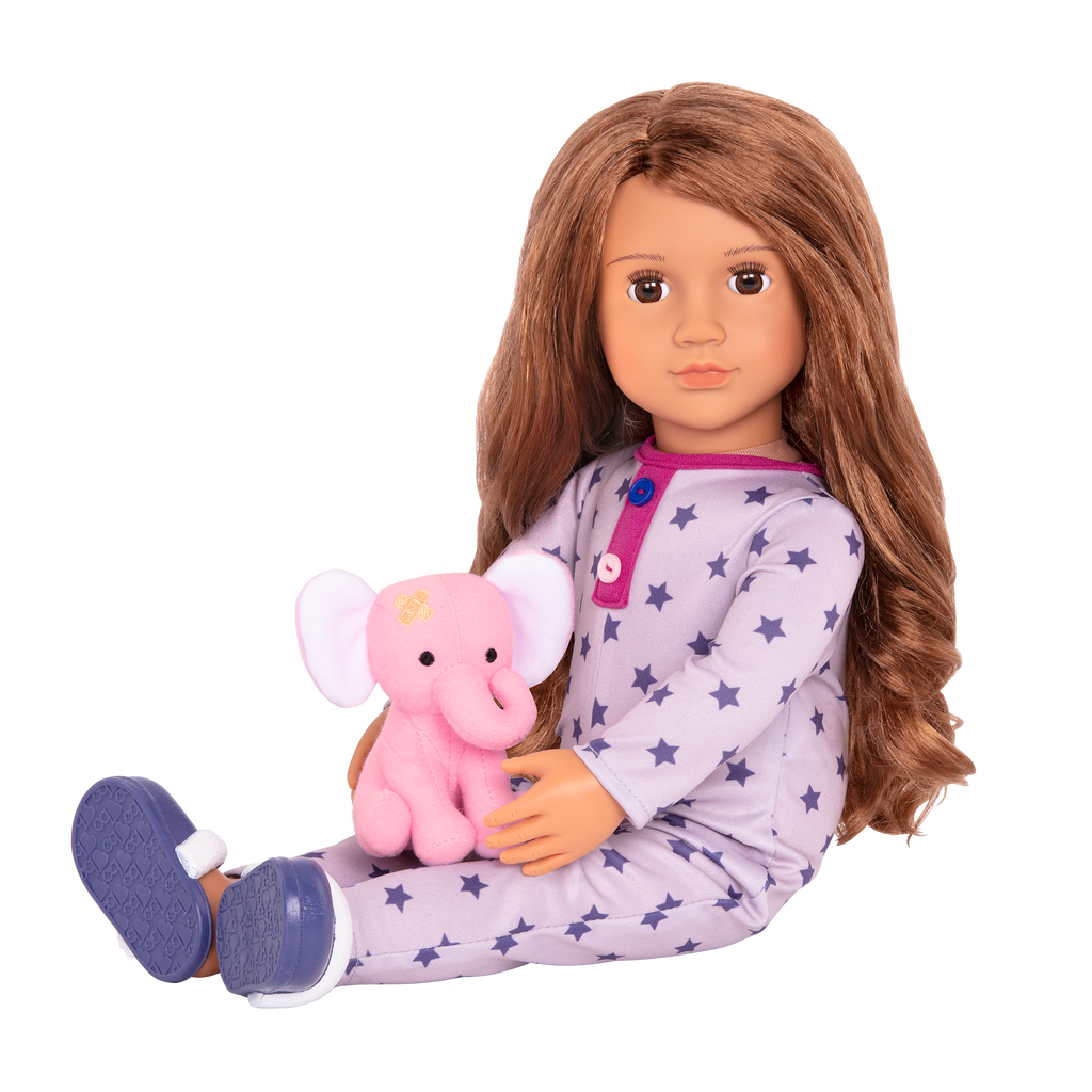 Maria - 46cm Sleepover Doll - OG Doll with Brown Hair & Eyes - Toys for Kids Ages 3 to 12 Years - Our Generation