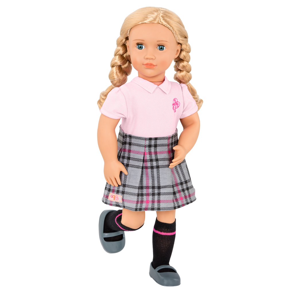 Hally - 46cm School Doll with Accessories - Posable Doll - Blonde Hair & Blue Eyes - Gift Ideas for Kids Ages 2 Years + - Our Generation