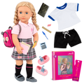 Hally - 46cm School Doll with Accessories - Posable Doll - Blonde Hair & Blue Eyes - Gift Ideas for Kids Ages 2 Years + - Our Generation