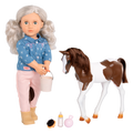 Yanira - 46cm Doll & Pet Foal - Doll with Blue Eyes & Grey Hair - Toys & Gifts for Kids - Our Generation