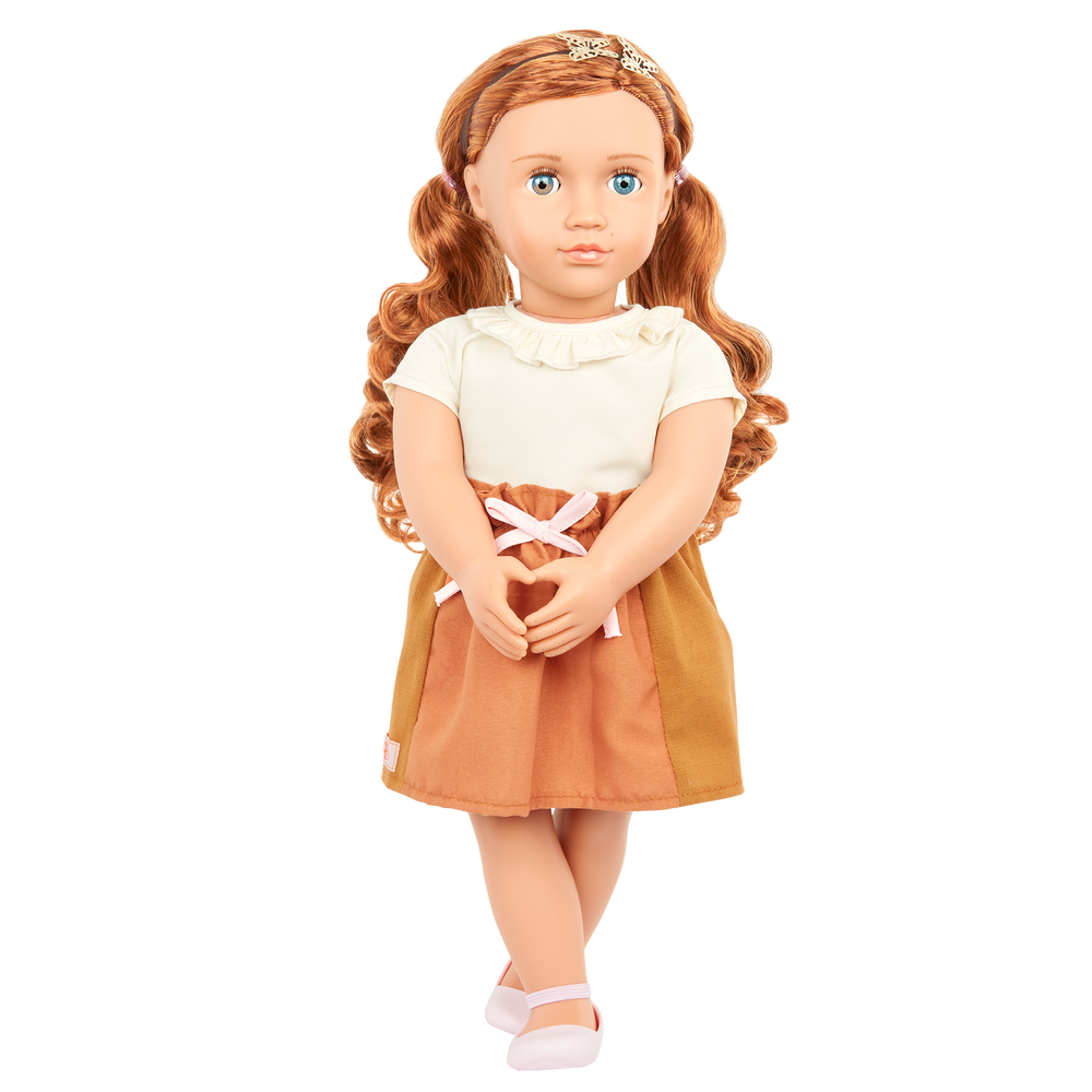 Nova - 46cm Fashion Reveal Doll - OG Doll with Red Hair - Doll with Fashion Revealing Outfit - Doll with Hair Styling Guide - Toys & Gifts for Kids - Our Generation UK