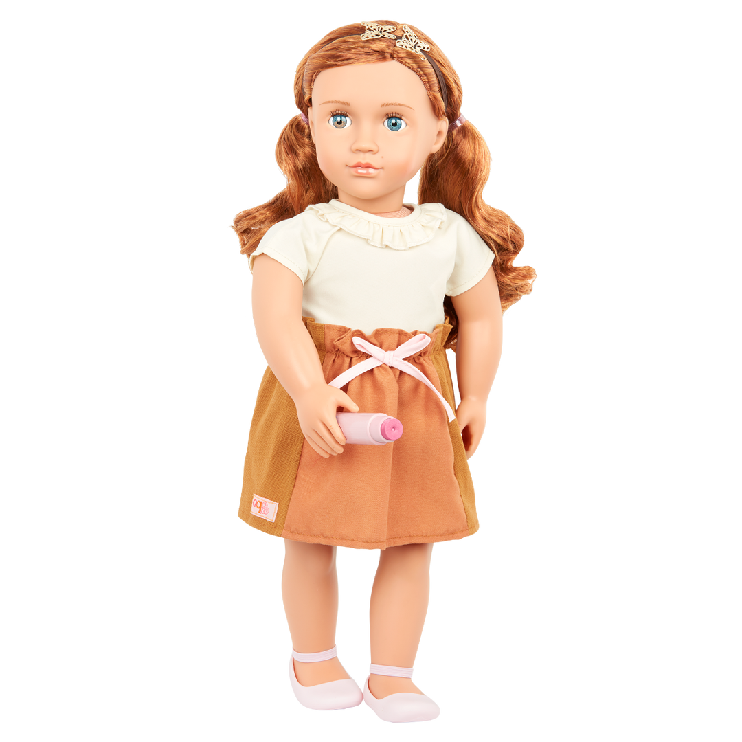 Nova - 46cm Fashion Reveal Doll - OG Doll with Red Hair - Doll with Fashion Revealing Outfit - Doll with Hair Styling Guide - Toys & Gifts for Kids - Our Generation UK