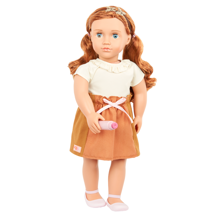 Nova - 46cm Fashion Reveal Doll - OG Doll with Red Hair - Doll with Fashion Revealing Outfit - Doll with Hair Styling Guide - Toys & Gifts for Kids - Our Generation UK