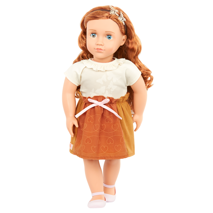 Nova - 46cm Fashion Reveal Doll - OG Doll with Red Hair - Doll with Fashion Revealing Outfit - Doll with Hair Styling Guide - Toys & Gifts for Kids - Our Generation UK