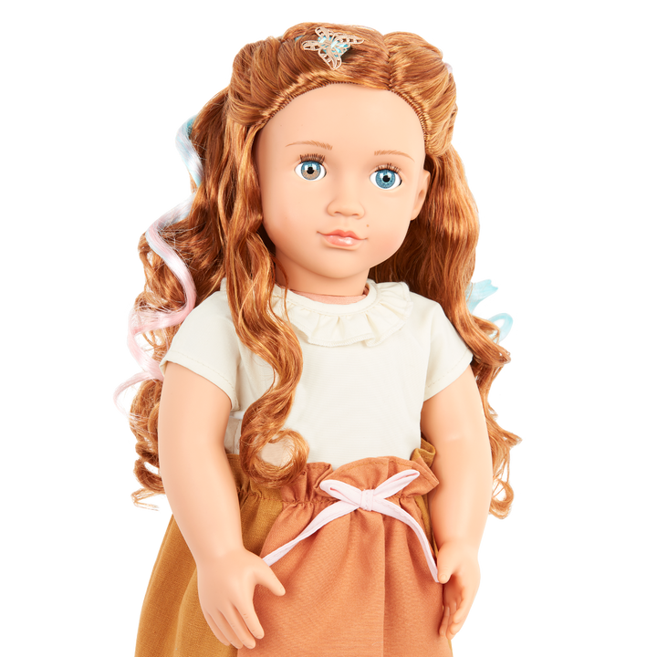 Nova - 46cm Fashion Reveal Doll - OG Doll with Red Hair - Doll with Fashion Revealing Outfit - Doll with Hair Styling Guide - Toys & Gifts for Kids - Our Generation UK