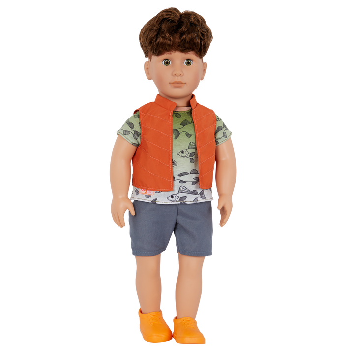 Camden - 46cm Boy Doll - Boy Doll with Brown Hair & Brown Eyes - Toys & Gifts for Kids - Our Generation UK