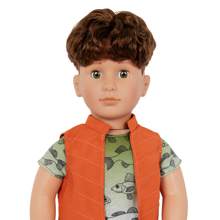 Camden - 46cm Boy Doll - Boy Doll with Brown Hair & Brown Eyes - Toys & Gifts for Kids - Our Generation UK