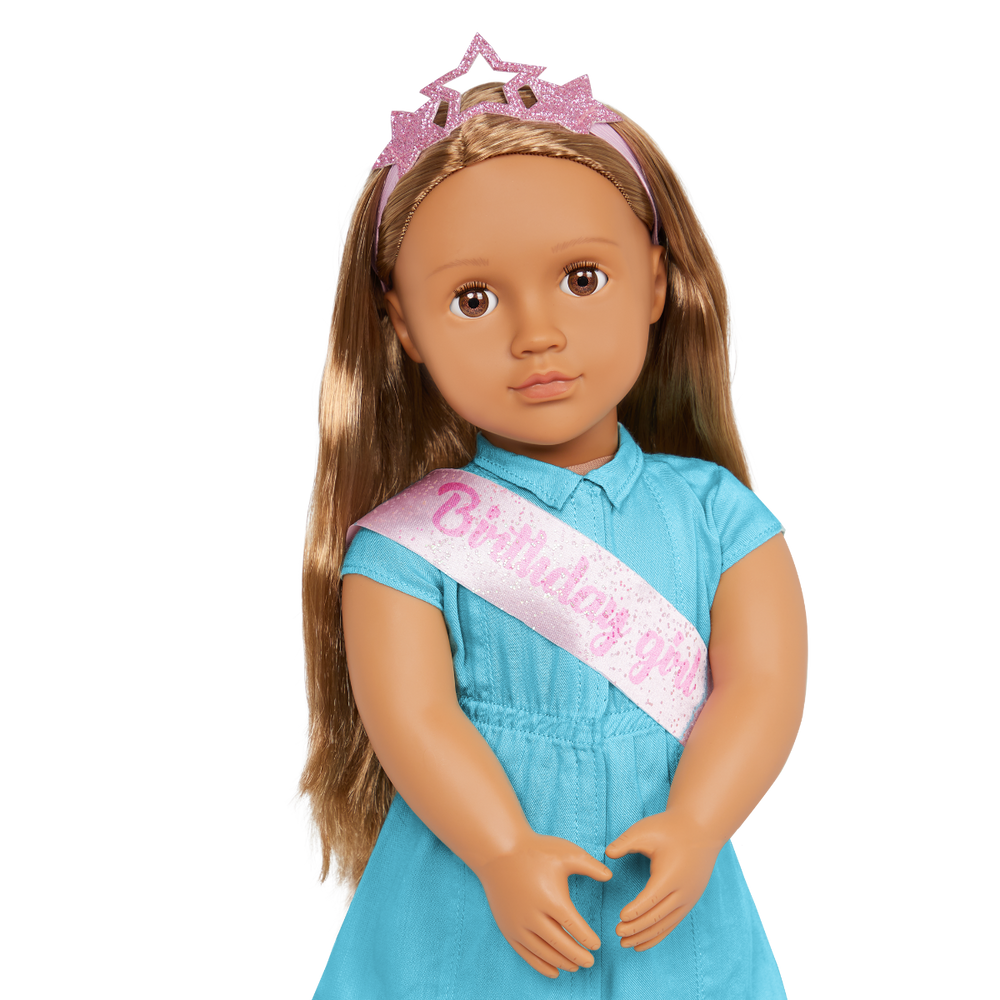 Anita - 46cm Doll - OG Doll with Brown Hair & Brown Eyes - Doll with Balloons - Toys & Gifts for Girls - Our Generation UK