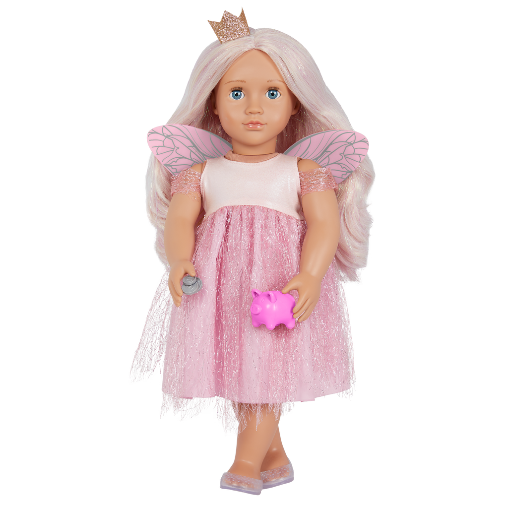 Twinkle - 46cm Tooth Fairy Doll - Doll with Grey Shimmery Hair & Blue Eyes - Toys for Kids Ages 3 Years + - Our Generation