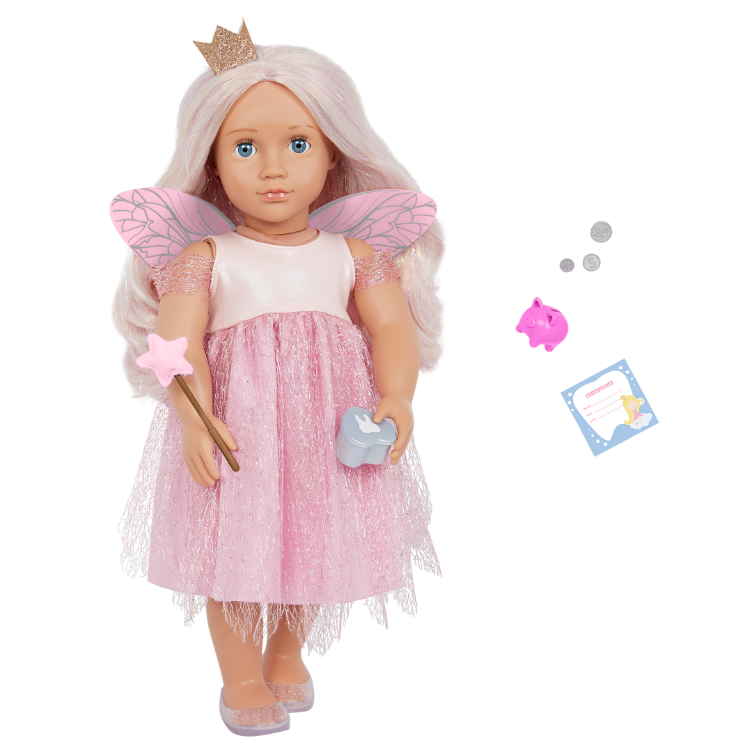 Twinkle - 46cm Toothy Fairy Doll - OG Doll with Blonde Hair & Blue Eyes - Wand & Fairy Wings - Toys & Gifts for Children - Our Generation