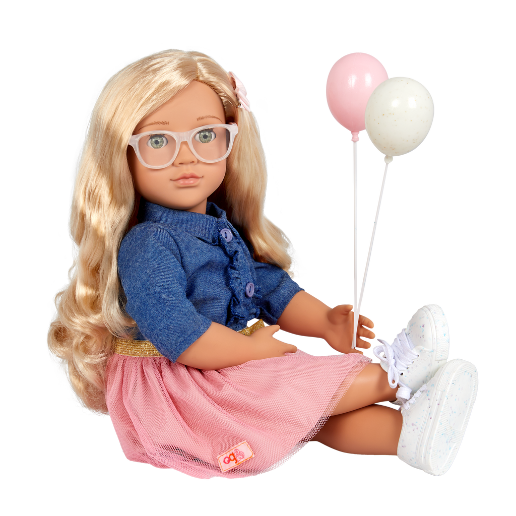 Emily - 46cm Party Planner Doll with Accessories - OG Doll with Green Eyes & Blonde Hair - Birthday Gifts for Ages 3 to 12 Years - Our Generation