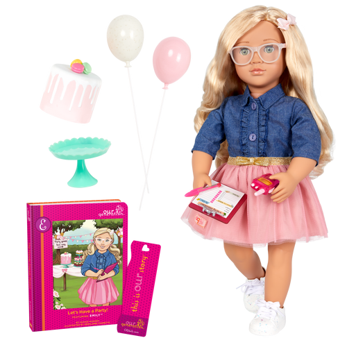 Emily  - 46cm Party Planner Doll - OG Doll with Storybook & Accessories - Toys & Gifts for Kids - Our Generation UK