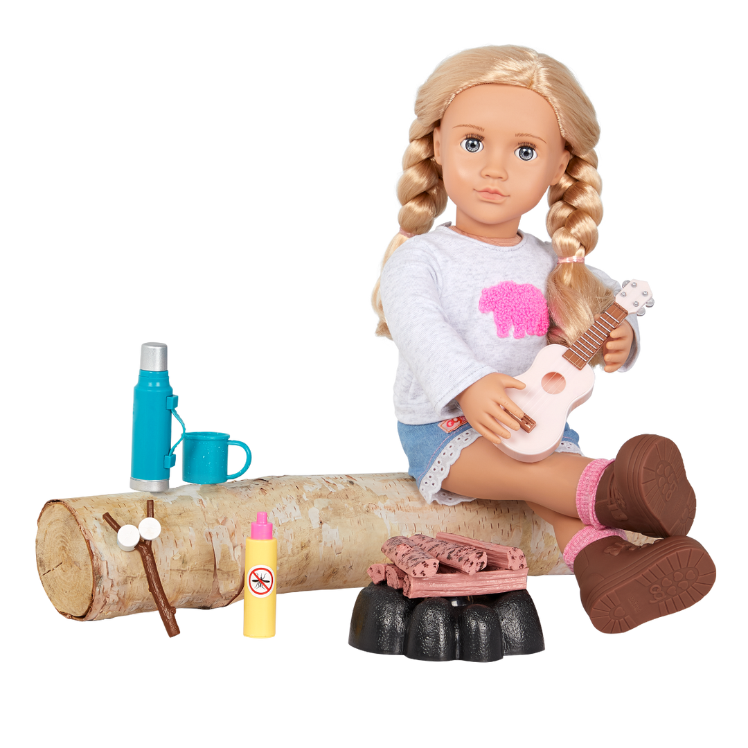 Around the Campfire - Camping Accessories for 46cm Dolls - Campfire, Pots & Pans - Outdoor Accessory Set - Our Generation