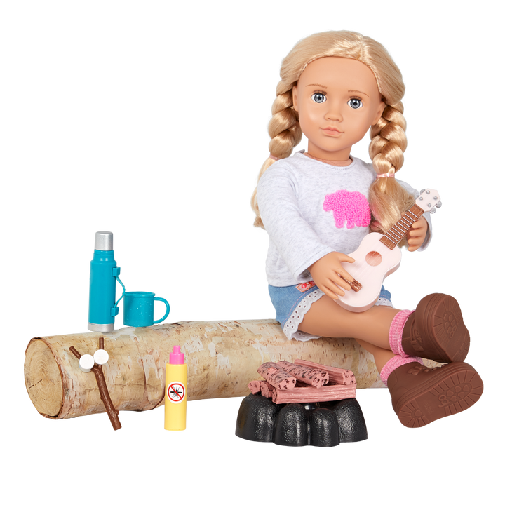 Around the Campfire - Camping Accessories for 46cm Dolls - Campfire, Pots & Pans - Outdoor Accessory Set - Our Generation