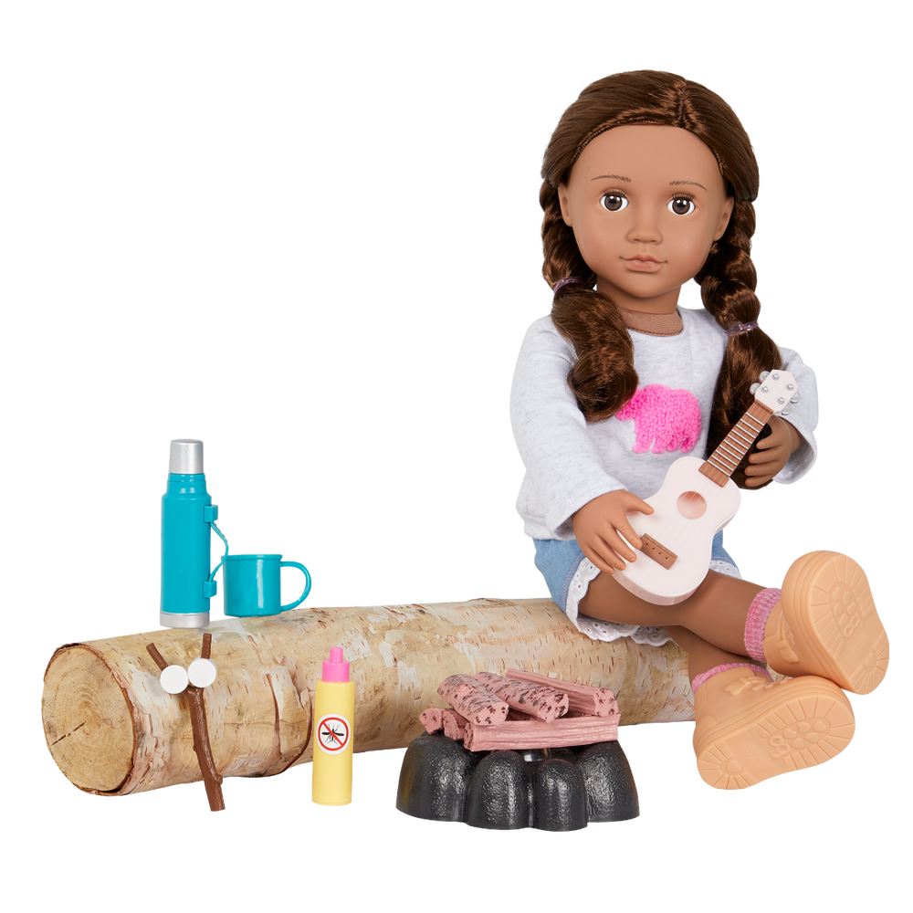 Around the Campfire - Camping Accessories for 46cm Dolls - Campfire, Pots & Pans - Outdoor Accessory Set - Our Generation