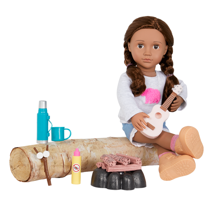 Around the Campfire - Camping Accessories for 46cm Dolls - Campfire, Pots & Pans - Outdoor Accessory Set - Our Generation