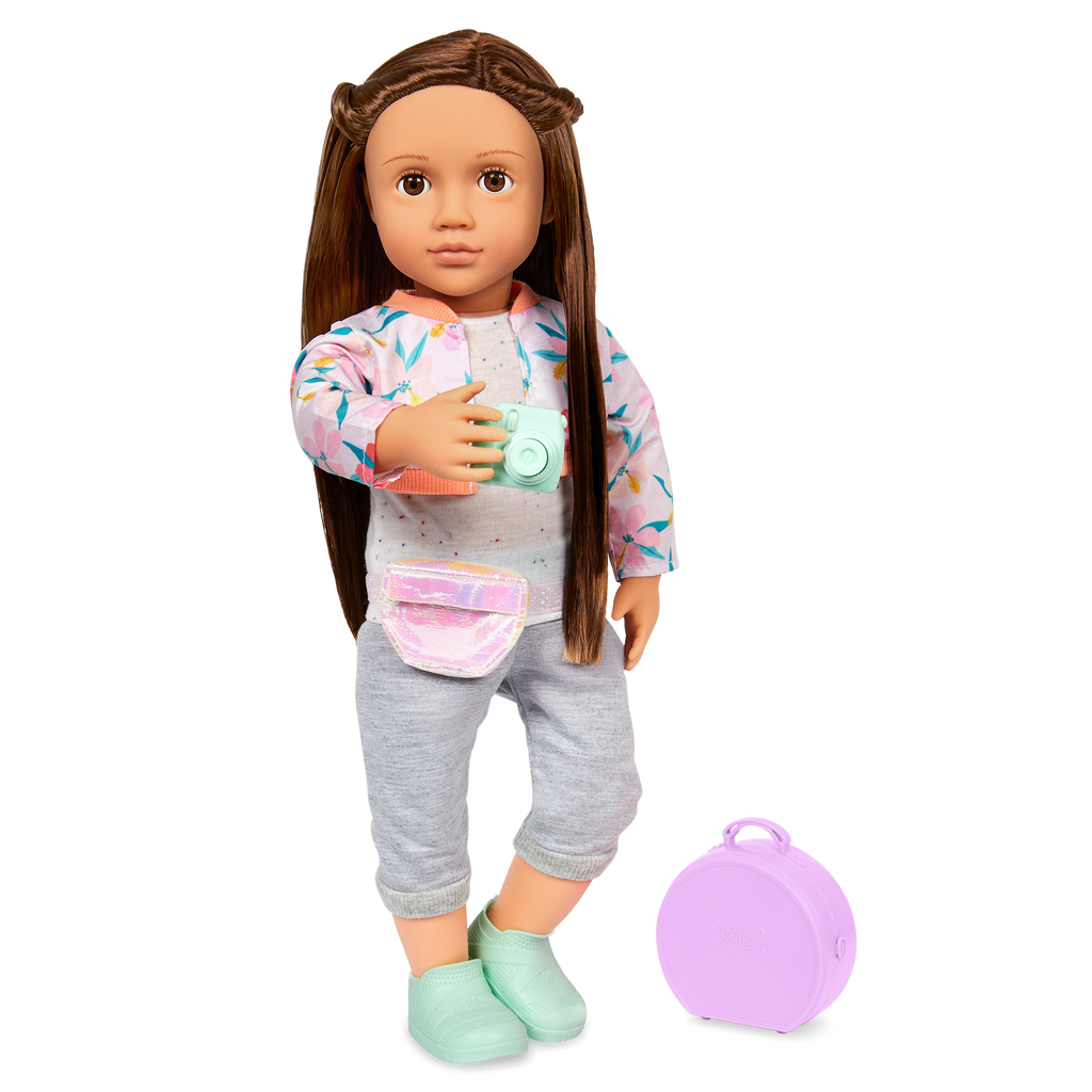 Reese - 46cm Travel Doll with Accessories - OG Doll with Brown Hair & Eyes- Toys for Kids Ages 3 Years + - Our Generation