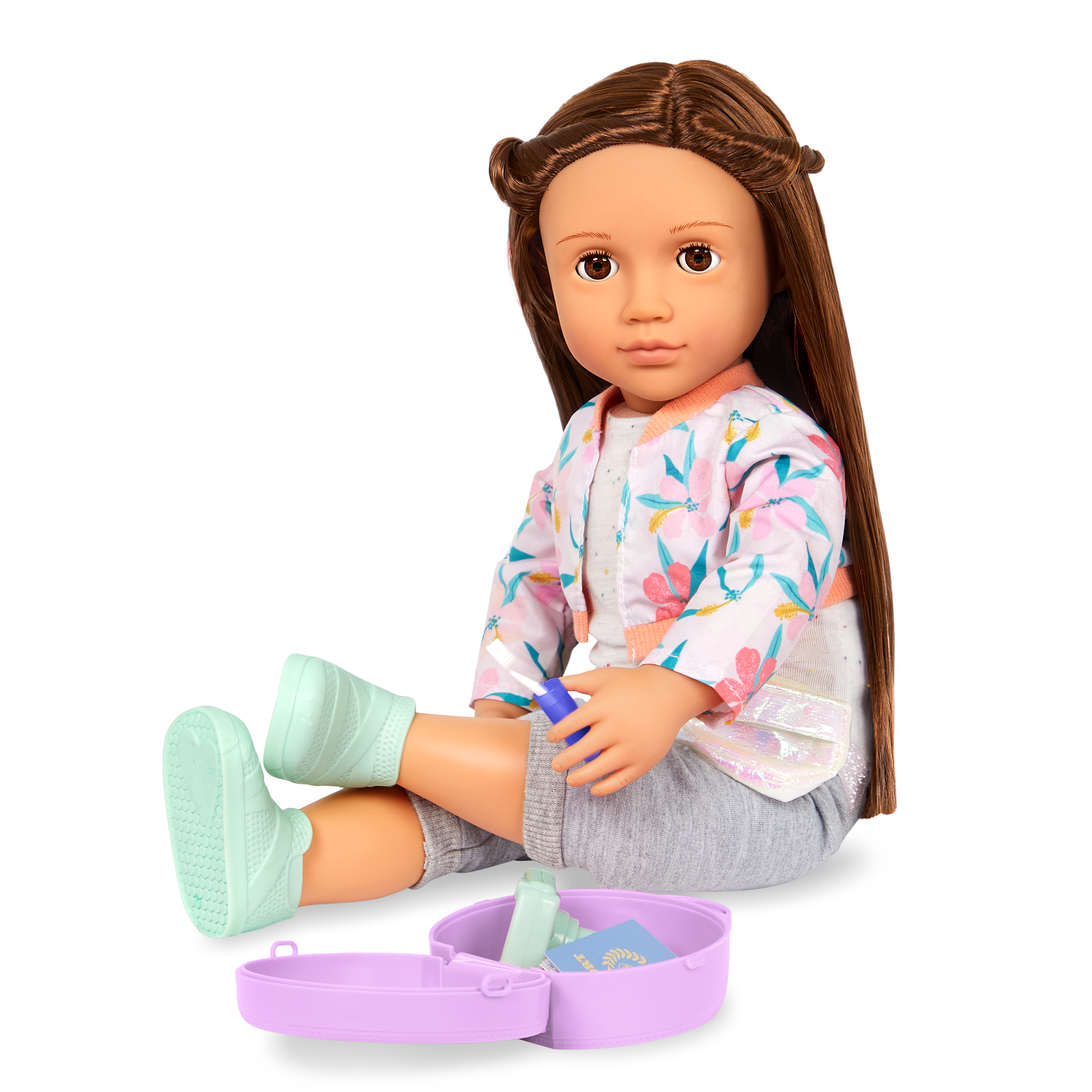 Reese - 46cm Travel Doll with Accessories - OG Doll with Brown Hair & Eyes- Toys for Kids Ages 3 Years + - Our Generation