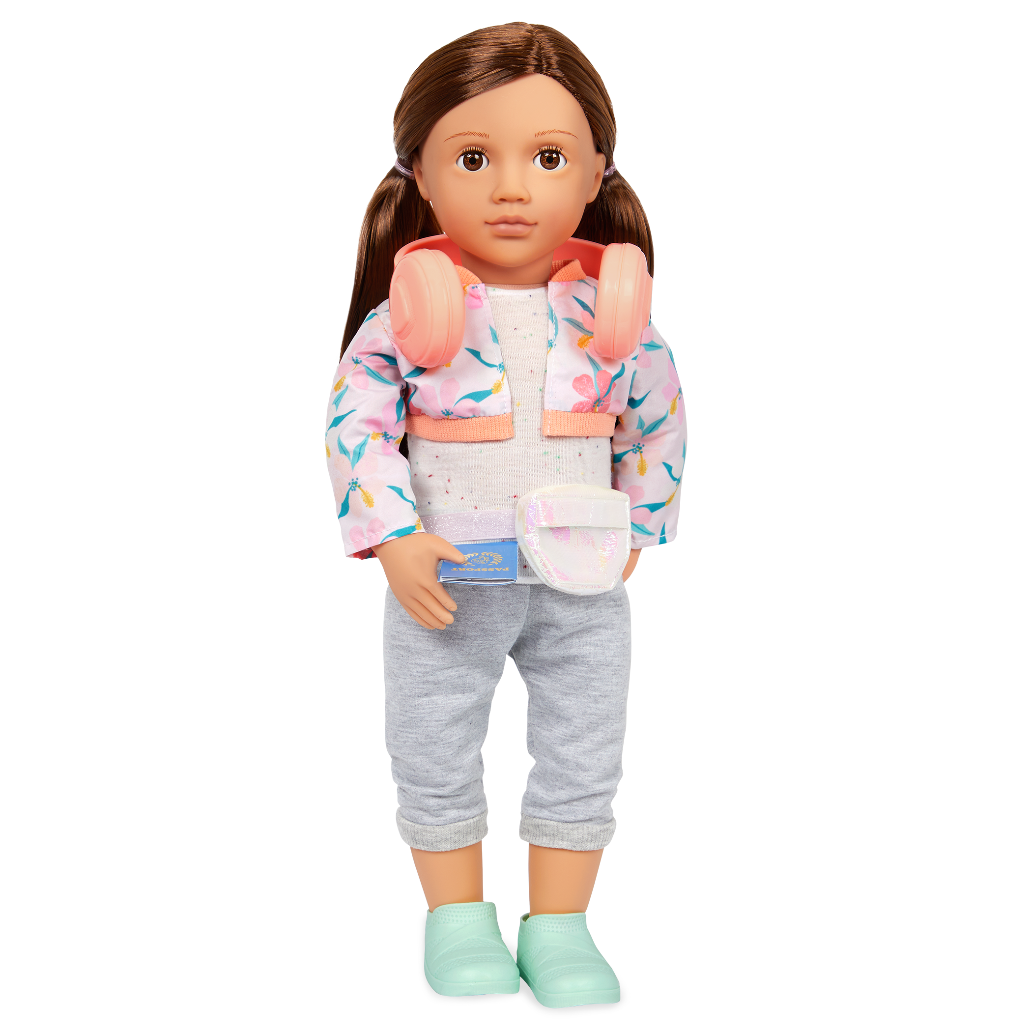 Reese - 46cm Travel Doll with Accessories - OG Doll with Brown Hair & Eyes- Toys for Kids Ages 3 Years + - Our Generation